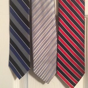 Men’s striped ties (various) set of 3